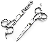 Haarschere, Scheren-Sets 2 Extra Scharfe Friseurscheren Friseurscheren aus Edelstahl zum Ausdünnen und Strukturieren Modellieren Professionelle Friseur-Sets，Perfekter Haarschnitt für Damen und Herren
