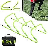 VANCHEMO Agility Trainingshürden 6er-Set Speed Agility Hürden für Training Multi-Sport Trainingshilfe Koordinationshürden Trainingsequipment Fußball Hürdensatz Beweglichkeits
