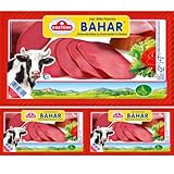 Egeturk Bahar Pastrami Rindfleisch Pastirma Salami türkischer Geschmack Halal Fleisch 100 g x 3 Pack von Pufai