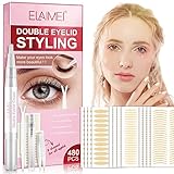 Schlupflider Stripes, Schlupflider Tapes, Double-Sided Eyelid Tapes, Unsichtbares Doppelte Augenlid Stripes, UnsichtbareSofort-Lidstraffung für Unebenheiten/Tropfen/Haubenlider(480 Stuck)