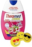 1 X 75 ml Thera-Med JUNIOR ☼ 2-in-1 mit Erdbeer-Geschmack ▐ Zahnpasta & Mundwasser in einem! ▌ Kinder-Mundspülung Kinder-Zahncreme toothpaste & mouthwash + 1 Gratis Radierer von ManyMore*