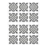 12 Pcs DIY Malerei 30X30cm Vintage Blume Muster Schablonen Vorlage for Fliesen Wand Boden Möbel Malerei Dekorative