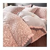 DHJKFU Winter Plüsch Bettwäsche 220x240cm 200x230cm 4teilig Flanell Flauschige Warme Bettbezug mit Laken und Kissenbezüge Fleece Samt Cashmere Touch(Pink,200x230-230x245cm)