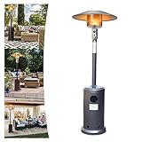 Terrassenheizstrahler Außenheizung Terrassenheizung Gasheizstrahler Außenheizung Infrarot Heizstrahler Freistehend Terrassenstrahler Einstellbar für Restaurant Garten Party Terrassenstrahler kleines