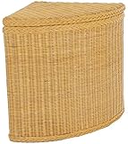 korb.outlet Großer Wäschekorb Ecke/Wäschetruhe aus echtem Rattan Ecktruhe Eckwäschekorb Eck Wäschesammler (Honig)