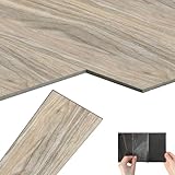 Suusolny 36 Stück Vinylboden PVC Bodenbelag 5 m² Selbstklebend Holz-Optik Vinyl Klebefliesen Bodenfliesen Dekor-Dielen Wasserfest Rutschfest - Taupe Eiche