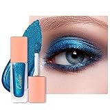 Oulac Glitzer Lidschatten Flüssig Blau Lidschatten| Liquid Eyeliner mit feinem Funkeln| Glitzer Finish Glattes Schimmer Augen Make-up| Vegan& Cruelty-Free, 6.8g (10)