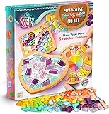 Mosaik-Bastelset – Dekorieren Sie Einhorn- und Regenbogen-Untersetzer mit Glasfliesen. Geburtstagsgeschenke für Mädchen, lustige DIY-Kunst- und Bastelaktivitäten für Kinder (Pulverdichtmittel)
