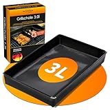 Durandal Grillschale für den Grill und Backofen - Grillmatte für Gasgrill & Holzkohlegrills mit Antihaftbeschichtung - Barbecue schale einfache Reinigung - Grill zubehör - Grillpfannchen - Grillpfanne