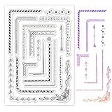 GLOBLELAND Silikonstempel Spitze Klare Stempel Ecke Transparente Stempel Spitze Clear Stamps für Kartenherstellung und DIY Scrapbooking Dekor