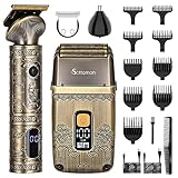 Scttomon T-Blade Haarschneider Elektrische Rasierer für Männer Folienrasierer Bartschneider Männer Grooming Kit Präzisionstrimmer Rasierapparat Barttrimmer Akku