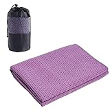 XUEYEGONGJI Yoga -Matte Handtuch, 72 x 25 Zoll Yoga -Handtuch, Faser -Yoga -Decke, faltbares Yoga -Handtuch mit Punkt für heißes Yoga, Pilates & Workout, Yoga -Decke