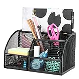 EXERZ Tisch-Organizer/ Schreibtisch Organisator/ Schreibtisch Tidy/ Stifthalter/ Multifunktions -Organisator (Schwarz)