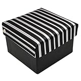 TigerTie Designer Krawattenbox in schwarz silber grau gestreift