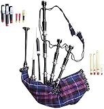 Dudelsack für Anfänger, Palisanderholz mit silberfarbenen Halterungen, inkl. Tragetasche (Pride of Scotland)