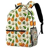 Aesthetic Sika Laptop-Rucksack, Motiv: Hirsch, Rose, Blume, Universität, Reisetasche, große Kapazität & verstellbarer Riemen