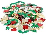 INNSPIRO Weihnachts-Pailletten, verschiedene Formen und Farben, 70 g.