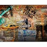 Fototapete murando New York 300x231 cm Vlies Tapeten Wandtapete XXL Moderne Wanddeko Design Wand Dekoration Wohnzimmer Schlafzimmer Büro Flur Stadt USA Denkmale Architektur
