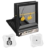 Kugelfang Scheibenkasten, Softair Ziel Target Kugelfang Zielscheibe inkl Pendelziel, Softair Target mit 10 Zielpapiere und 2 Zielbleche aus Metall, Zubehör für BB Gun Zielfalle Schleuder