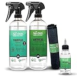 bio-chem Fahrrad Reinigungsset 4-teilig - Extrem effektives & materialschonendes Pflegeset: 1x Fahrradreiniger 750ml + 1x Antriebsentfetter 750ml + 1x Antriebsöl 100 ml + Mikrofasertuch