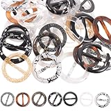 WRITWAA 34 Stück Schalring aus Harz Runde T Shirt und Hemdclips Stabile Schal und Knotenhalter für Damen 25cm 3cm Innendurchmesser Vielseitiger Schalverschluss für Alltag und Fest