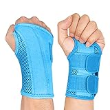 NuCamper Atmungsaktive Handgelenkstütze Handgelenk Bandage Mit Metallschiene-Stabilisator Männer Frauen Handgelenkbandage Verstellbare Handgelenkschiene für Arthritis, Sehnenentzündung, Verstauchung