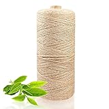 Magrimaxio Jute Kordel, Schnur, juteschnur, kordelband, reißfest hanfseil, naturfaser paketschnur, gartenschnur, bastelschnur, (1mm/400 M), Für Verpackung, DIY Kunst-Handwerk, Floristik, Dekoration