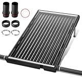 LZQ Poolheizung Solar Sonnenkollektor Solarheizung Pool Heizung Anschluss Ø 50mm für Warmwasser Schwimmbad Gartendusche, 111,5 x 66 x 6,5 cm Schwarz Rechteckig 1 Stück