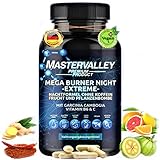 MEGA BURNER NIGHT | Night Burn Extreme | Ohne Koffein | Vegan | Frucht und Pflanzen Bombe | Premium Product | 120 Kapseln | Made in Germany | Mastervalley