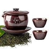 Teeservice aus Keramik, Teeservice für Erwachsene | Glaswaren und Gläser Set | Keramiktassen, rutschfestes Service für Schwarz Pu-Erh Oolong Grün