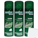 Palmolive Rasierschaum Classic 3er Pack (3x300ml Flasche) + usy Block