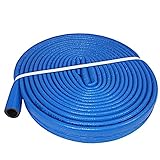 PE-Rohrisolierung Isolierschlauch 10 m Rolle x Ø 22 mm / 6 mm Isolierstärke Blau | Schutzschlauch Heizungsrohr Isolierung mit Schutzhaut | Rohr Dämmung Schlauch Rohrdämmung Warmwasserleitung Heizung
