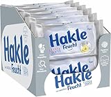 Hakle Feucht ULTRA med im 12er-Pack, 504 Tücher (12 x 42 Blatt), pflegendes feuchtes Toilettenpapier, hautverträgliche feuchte Tücher, schnell wasserlösliche Feuchttücher
