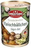 DREISTERN Fleischbällchen Jäger Art 540 g | leckeres Fertiggericht mit Fleischbällchen in der praktischen recycelbaren Konserve