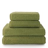 Top Towel - Combo - Große Badetücher - Badezimmerhandtücher - 2 Hand- oder Waschbeckenhandtücher + 2 Duschtücher - 100 % Baumwolle - Blatt