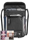 Vantamo Brustbeutel Herren und Damen - Passport Bag - Brustbeutel mit RFID-Blocker - Sicherheitstasche Passend für Reisepass mit Cover