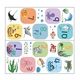 IWOWHERO Cartoon Meerjungfrau Bodenaufkleber für Kinderzimmer Wiederverwendbar Rutschfeste Spielraum Dekoration Spielteppich Sticker für Kindergarten und Flur