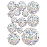 39 Stück Prisma Fensteraufkleber – Suncatcher Sticker für Fenster, Regenbogen Fensterfolie mit Prisma Effekt, Vogelschutz Anti-Kollisions-Aufkleber, Fensterdekoration für Türen und Fenster.