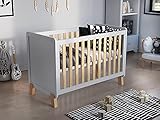 Love For Sleep Babybett Beistellbett 120x60cm Weiß-Kiefer Francis Kinderbett Baby Bett Holz - Kinderbett Babybett, Mitwachsend Gitterbett Baby Bed
