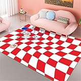 RUGMRZ Flickenteppich Waschbar Kinderzimmerteppich Junge Roter festlicher Teppich Restaurantmatte rutschfest bequem anpassbar Area Rug 70X140CM