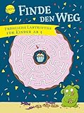 Finde den Weg. Fröhliche Labyrinthe für Kinder ab 4: Labyrinthe-Rätsel für Kindergartenkinder ab 4 Jahren
