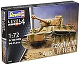 Revell Modellbausatz Tiger - Historische Nachbildung im Maßstab 1:72 des legendären deutschen Panzers - 180 Teile für präzise Darstellung - Herausforderndes Modellbauerlebnis für Fortgeschrittene