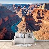 3D Fototapete Grand Canyon, USA 250x175 cm Foto Tapete Vlies Wandtapete, Modern 3D Effekt Motivtapeten,für Wohnzimmer Schlafzimmer, Kinderzimmer.