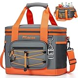 Fitense Kühltasche Faltbar, Weiche Kühltasche mit 20L/27 Dosen, 4-lagige isolierte auslaufsicher, Isoliertasche Kühlbox, isolierte Picknicktasche für Camping, Strand, Lebensmittellieferung, Picknick