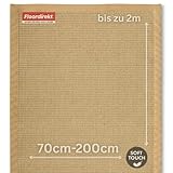 Floordirekt Sisal-Teppich Bombay 70x130 cm – Naturfaser Teppich mit Baumwollbordüre, Wohnteppich, Sisalteppich
