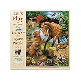 SUNSOUT INC – Let's Play – 1000 Teile Puzzle von Künstler: Larry Jones – Fertige Größe 68,6 x 88,9 cm – MPN# 50756