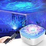 Sternenhimmel Projektor, LED Nachtlicht 3D Galaxy Sternenprojektor Lampe mit Musik Player/Timing Funktion/Fernbedienung, Sternenlicht Projektor ​für Kinder Erwachsene Schlafzimmer Geschenk Party