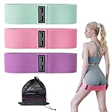 Good Nite Fitnessbänder 3er Set Widerstandsbänder Booty Resistance Bands Set Trainieren Sie Ihre Gesäßmuskeln Ihre Beine Ihre Hüftmuskeln für Fitness zu Hause Yoga und Pilates für Männer und Frauen