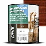 JOVIRA PINTURAS Lack-Lasur Matt Schutzlack auf Wasserbasis. Dekoriert und schützt Holz. (750 Milliliter, Teak)