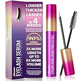 Wimpernserum Long Lashes, Lash Serum - Wimpernserum Ohne Hormone, mit Wimpern Applikator für Anfänger, für Pflege Gebrochene Wimpern, Vollere und Längere Wimpern, Schnelleres Wimpernwachstum(5ml)